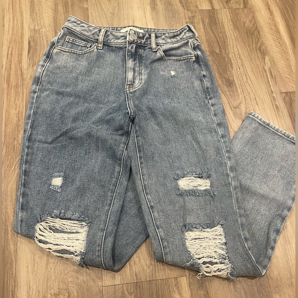Pacsun Ripped Wide Leg Jeans